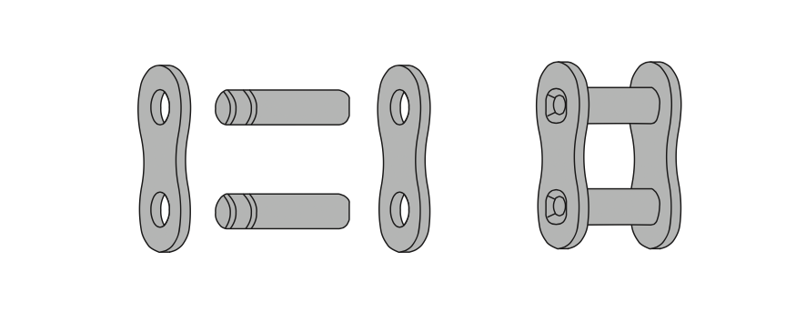 Шаг валиков звена роликовой цепи Схема роликовой цепи, шаг валиков звена